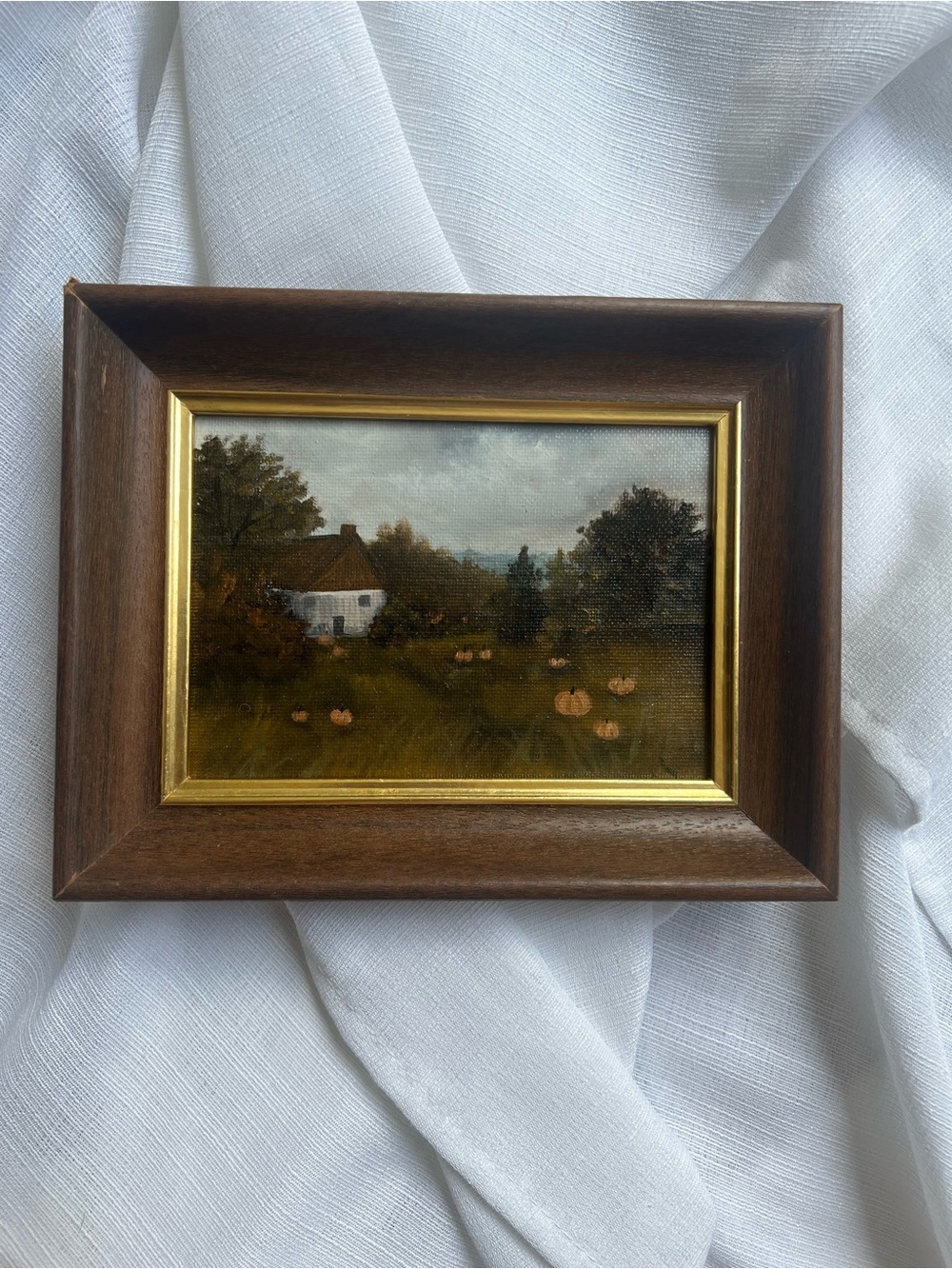 “Under An October Sky” oil painting framed